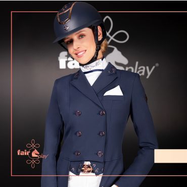 FairPlay Dressurfrack Dorothee chic rosegold navy 44 Ausstellungsstück